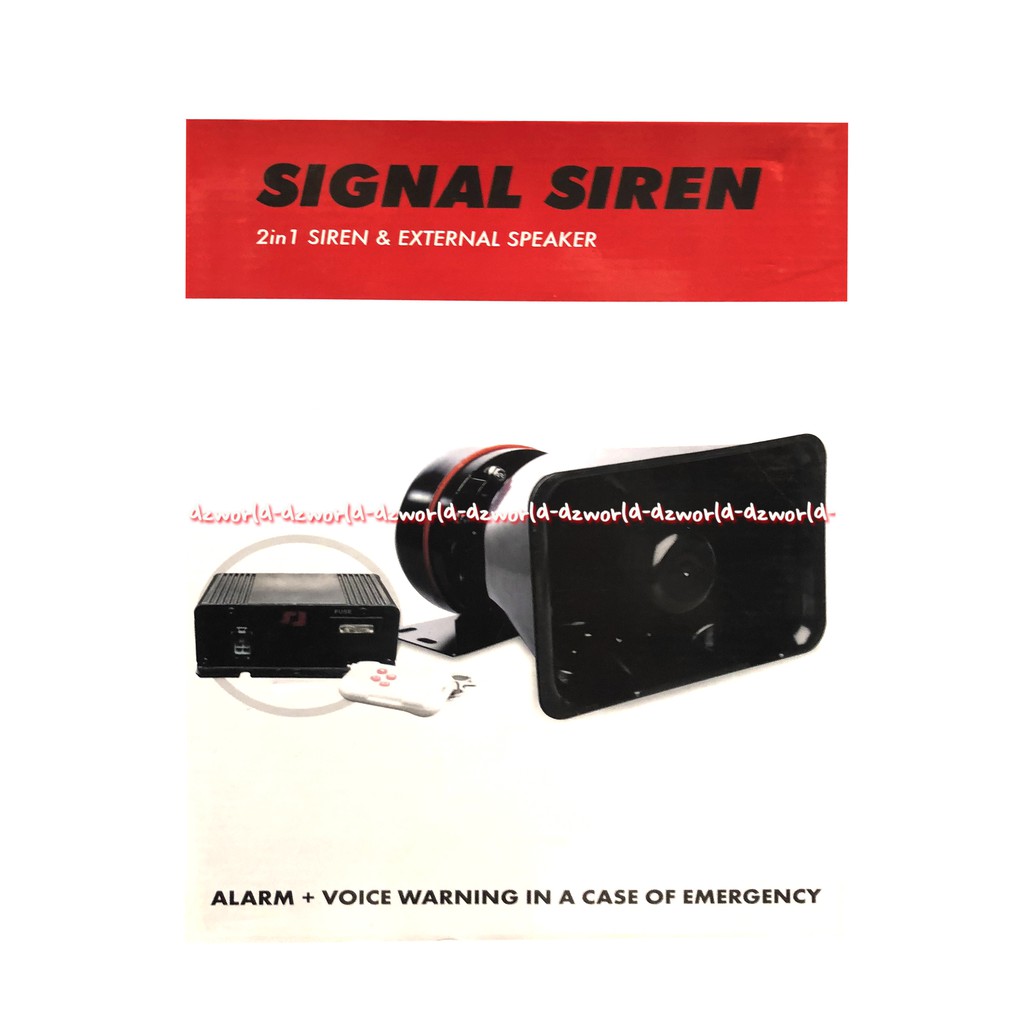 Signal Siren 2In1 Siren &amp; External Speaker 100w Alarm Speaker Sirene Bunyi Sirine