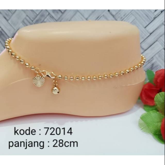 GELANG KAKI WANITA GELANG KAKI WANITA KERINCING CANTIK DAN UNIK FASHION GELANG KAKI LAPIS EMAS