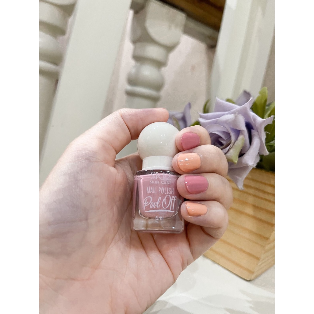 NAIL POLISH PEEL OFF SR12 / KUTEK HALAL KERING 2 MENIT / MUDAH DIKELUPAS WATER BASED / NON ALKOHOL