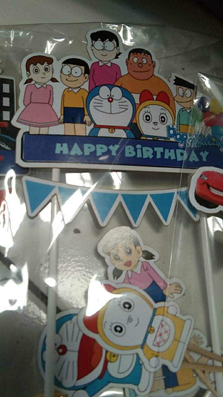 Topper Kue Karakter Tsum Tsum Little Pony Lol Doraemon Hello Kitty/ Hiasan Kue Karton