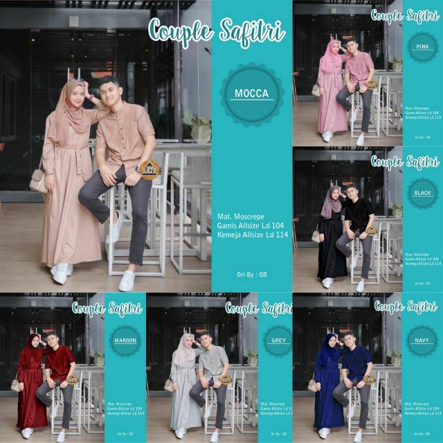 COUPLE LEBARAN IDUL FITRI COUPLE SYARI SYAR'I BAJU MUSLIMAH COUPLE REMAJA TERLARIS