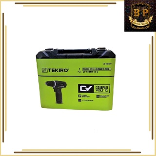 TEKIRO CV Cordless Bor Beton Besi Kayu 10mm 12V Hammer Drill #1