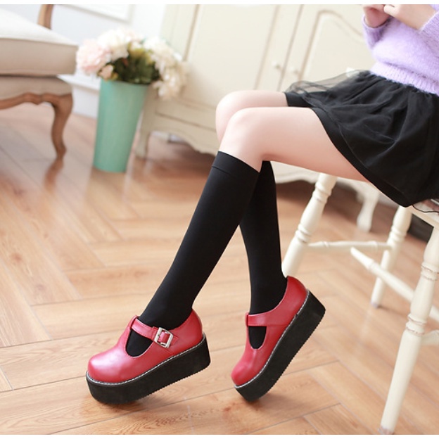kaos kaki STOKING SELUTUT putih white black hitam strip overknee socks