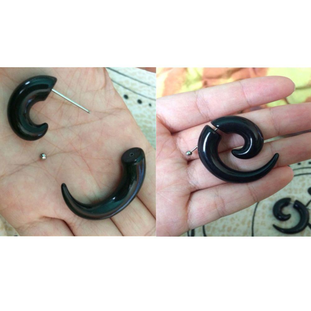 R-bunga Perhiasan Stainless Steel Snails Spiral Ear Studs