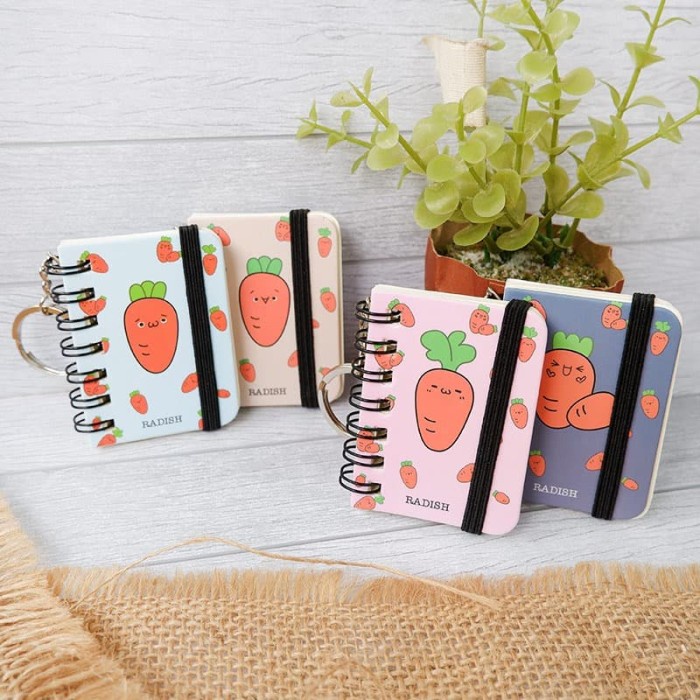 

Cantik Mini Carrot Keychain Spiral Plain Notes Murah