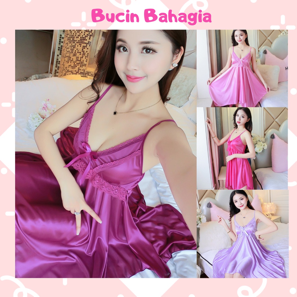 Baju Tidur Hot Sling Es Sutra Wanita Imut BT27