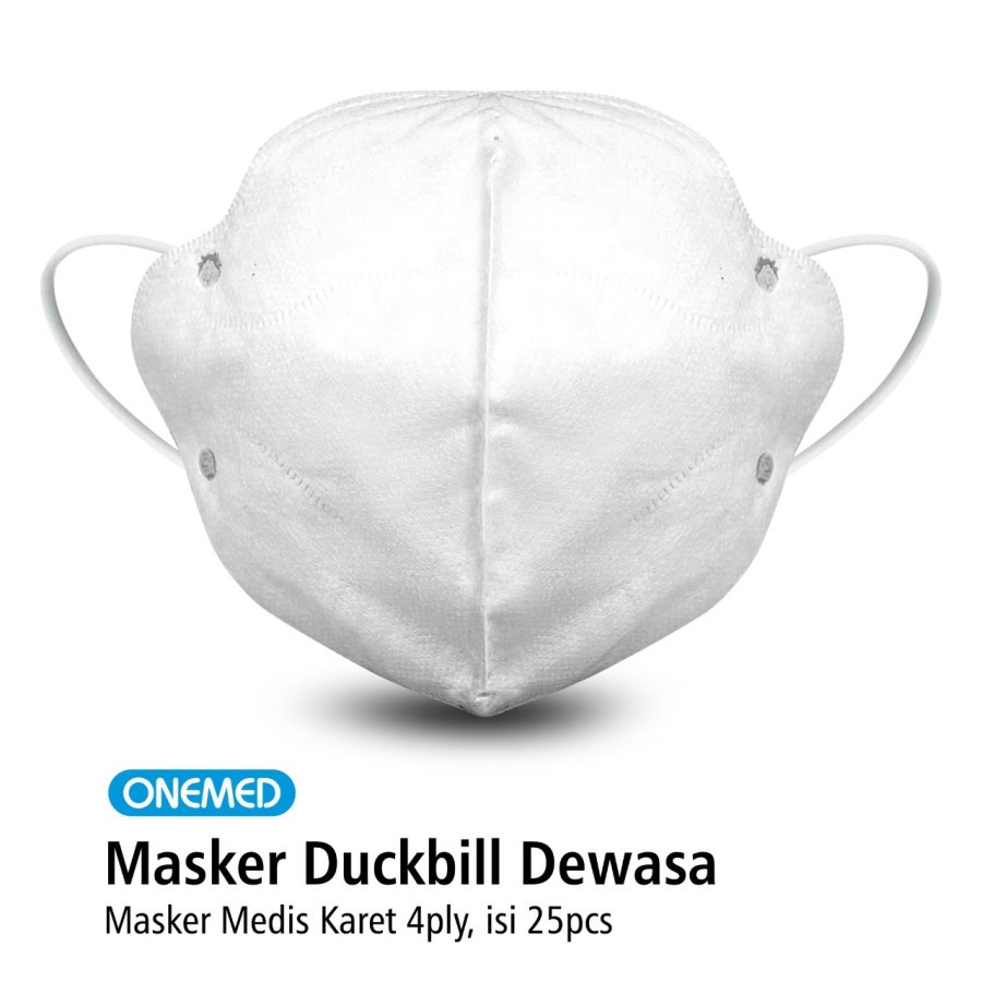 Onemed | Masker Duckbill Dewasa 4-Ply | Masker Medis Earloop Duckbill