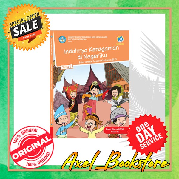 Jual Buku K13 Siswa Tematik Sd Kelas 4 Tema 7 Indahnya Keragaman Di