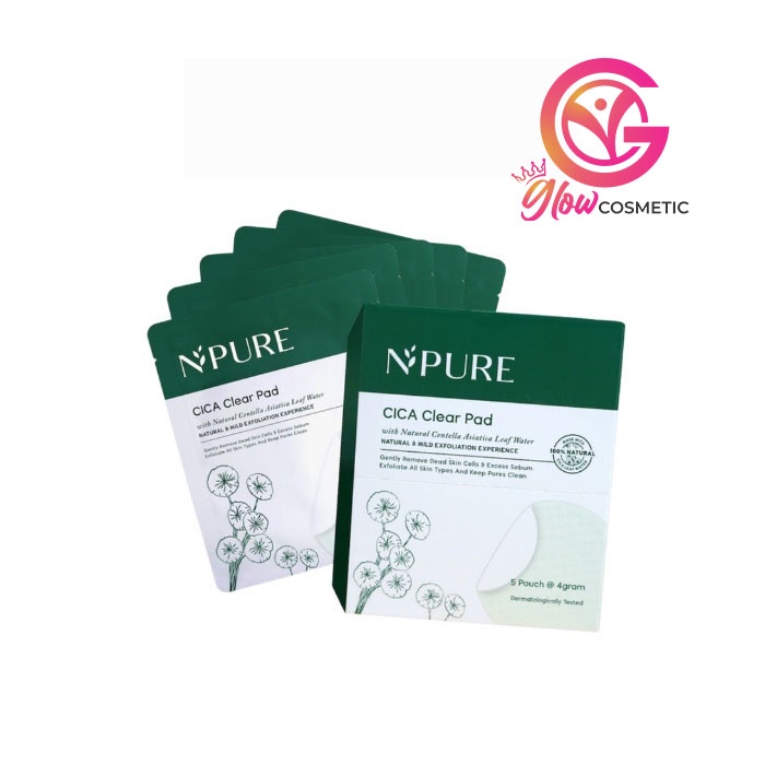 NPURE CICA CLEAR PAD 5 POUCH 4 GRAM ( 1 BOX ISI 5 PADS)