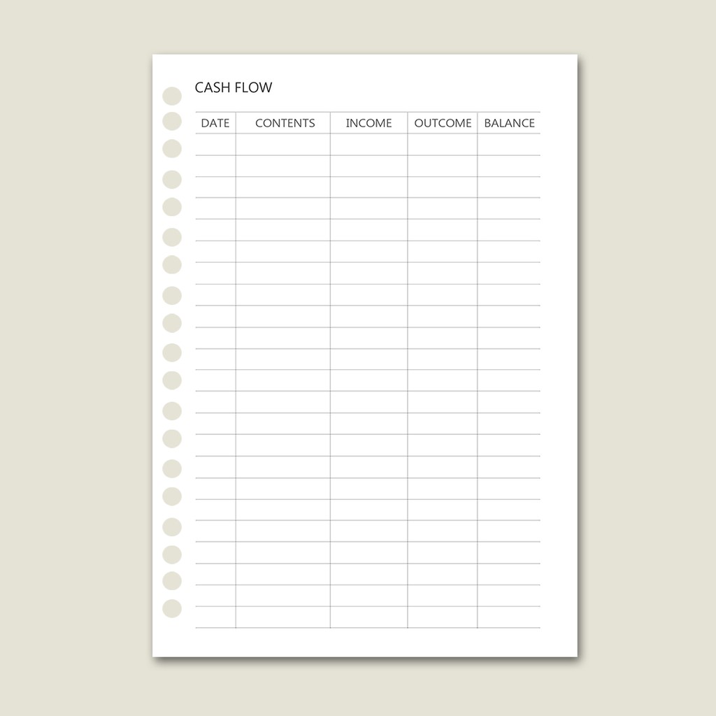 

Simple Cash Flow - Binder Planner A5/B5