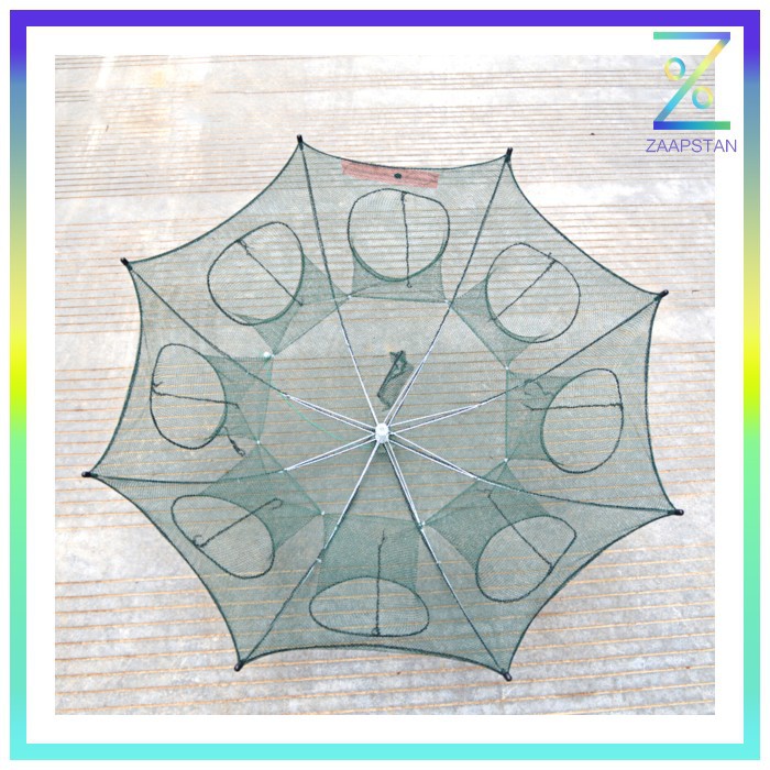 Jaring Pancing Ikan Hexagonal 8 Hole Fishing Net Trap Cage