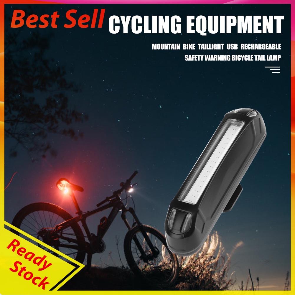 LED Mountain Bicycle Taillight USB Rechargeable Night Ridding Rear Lights