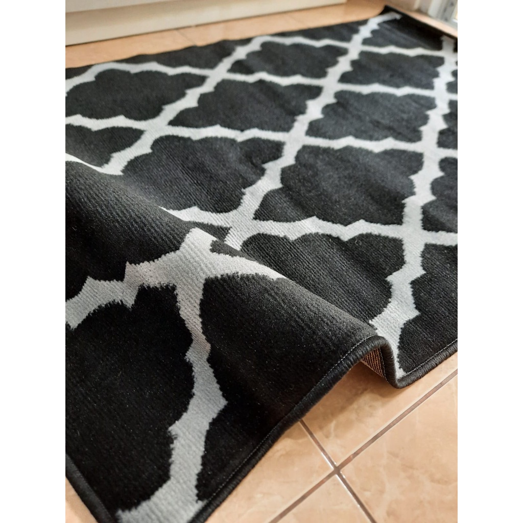 MAROC Karpet Lantai 100x150 Midnight Monokrom - MIDNIGHT 13-3