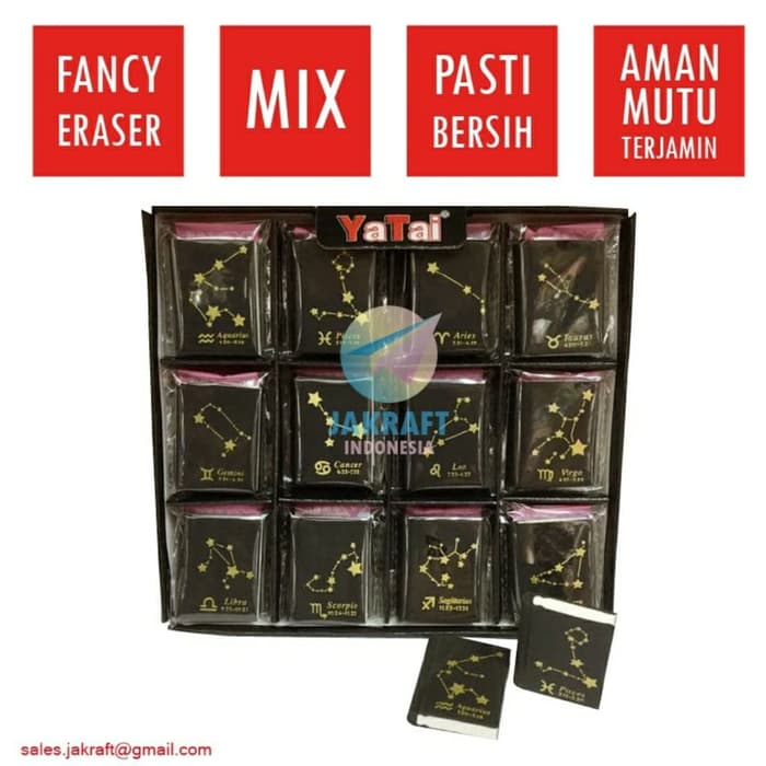 

Penghapus Bintang Zodiak Zodiac Eraser Lucu Unik Fancy Korea Bersih VDE635
