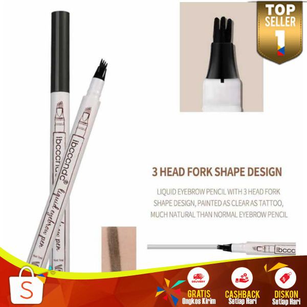 Pensil Alis Anti Keringat Waterproof Eyebrow Pencil Tidak Mudah Luntur Dilengkapi Brush Alat Make Up