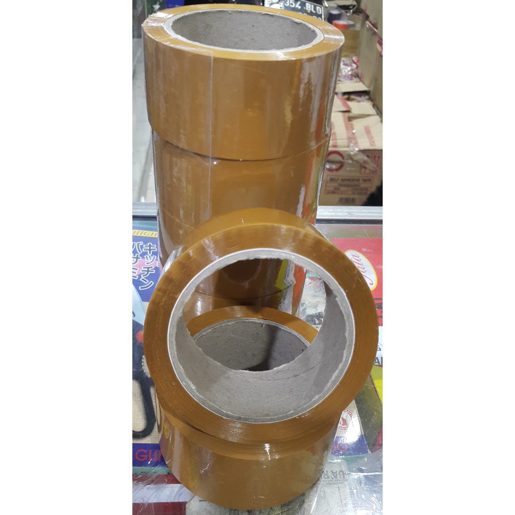 

Promo LAKBAN COKELAT MURAH OKK 2 INCH / 48 MM X 100 YARD KUALITAS DAIMARU Murah