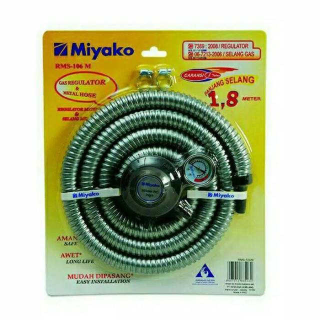 Miyako Selang Paket Regulator Gas Set SNI RMS106M