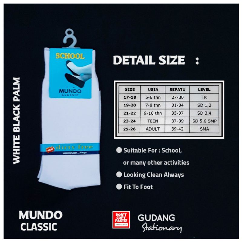 Kaos Kaki School Classic MUNDO