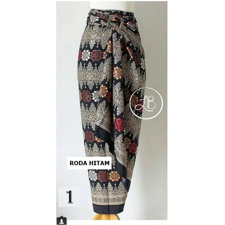 ROK LILIT BATIK / ROK LILIT / BAWAHAN KEBAYA / ROK KEBAYA / ROK WISUDA-Roda Hitam