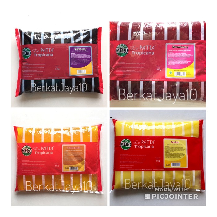 

Selai Lepatta Blueberry Strawberry Pineapple Nanas Durian Mangga 5kg