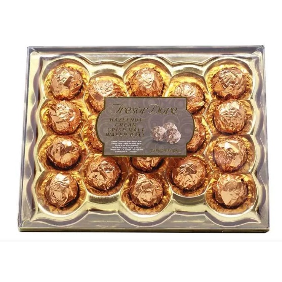 

Coklat Tresor dore Coklat Ball Hazelnut cream
