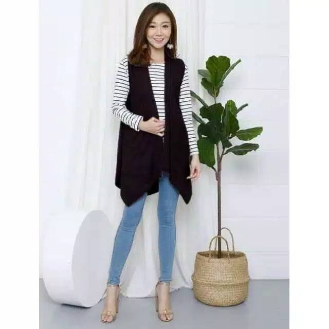 Promo Termurah Cardy Outer Lady Aneka Corak Rompi Tanpa Lengan / Rompi Wanita