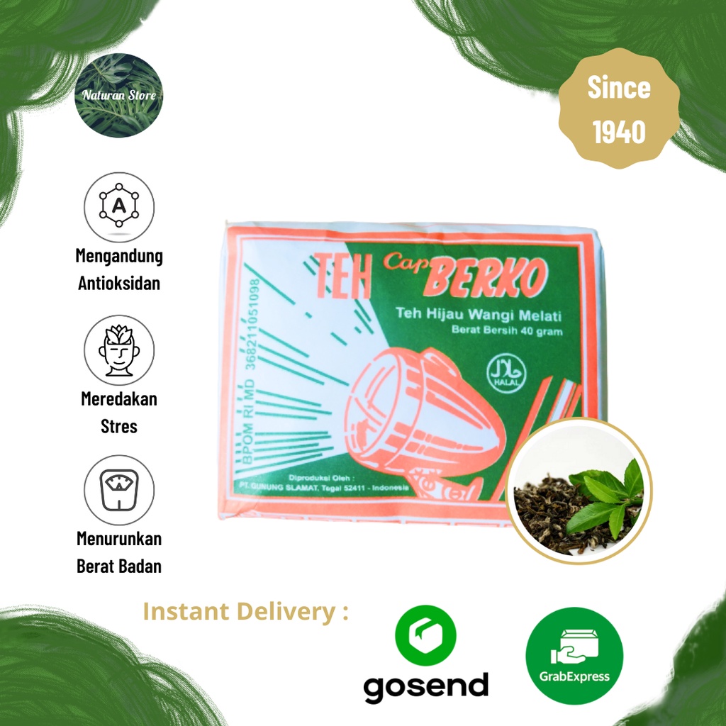

Teh Berko 40 gram [Grosir] - Teh Hijau Melati Asli