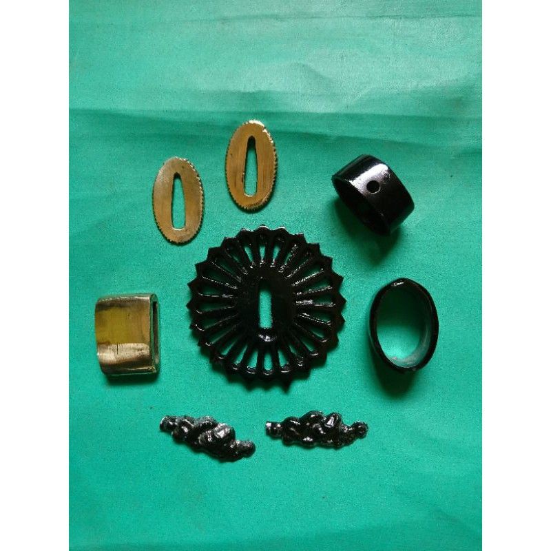 tsuba satu set katana samurai the last black