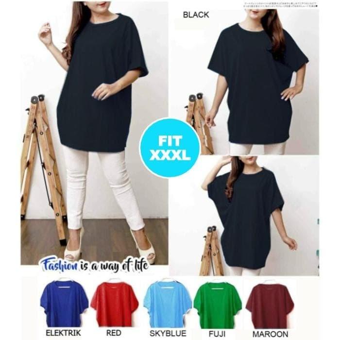Super Sale Kaos Wanita Jumbo / Kaos Wanita Big Size U20016 Exclusive