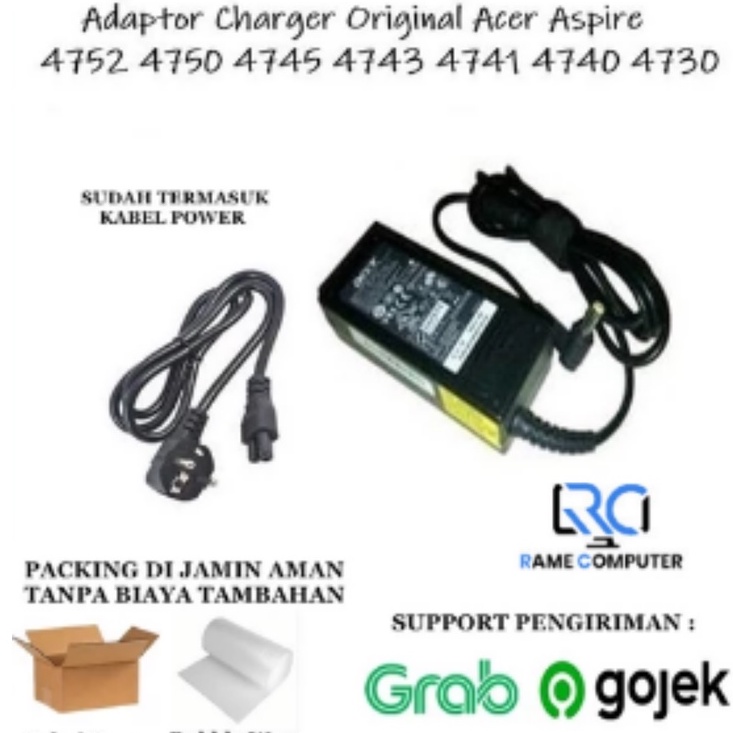 adaptor charger acer aspire E1-470 4732z 4739 4741 3810 4745 3.42a ori