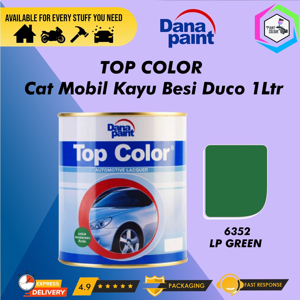 TOP COLOR 6352 Lp Green - Cat Mobil Kayu Besi Duco