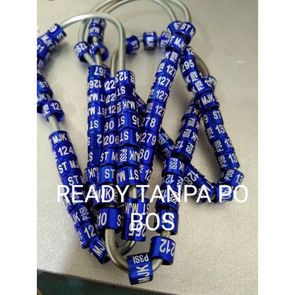 Ring burung merpati custom tanpa PO. BISA PESAN NAMA DAN WARNA harga per 25 bj Ring burung murai. lo