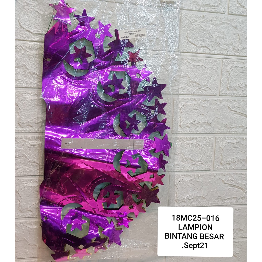 18MC25-016 LAMPION BINTANG BESAR .Sept21 PUSAT PROMO PERLENGKAPAN ACC NATAL MURAH LENGKAP , BUNGA BA