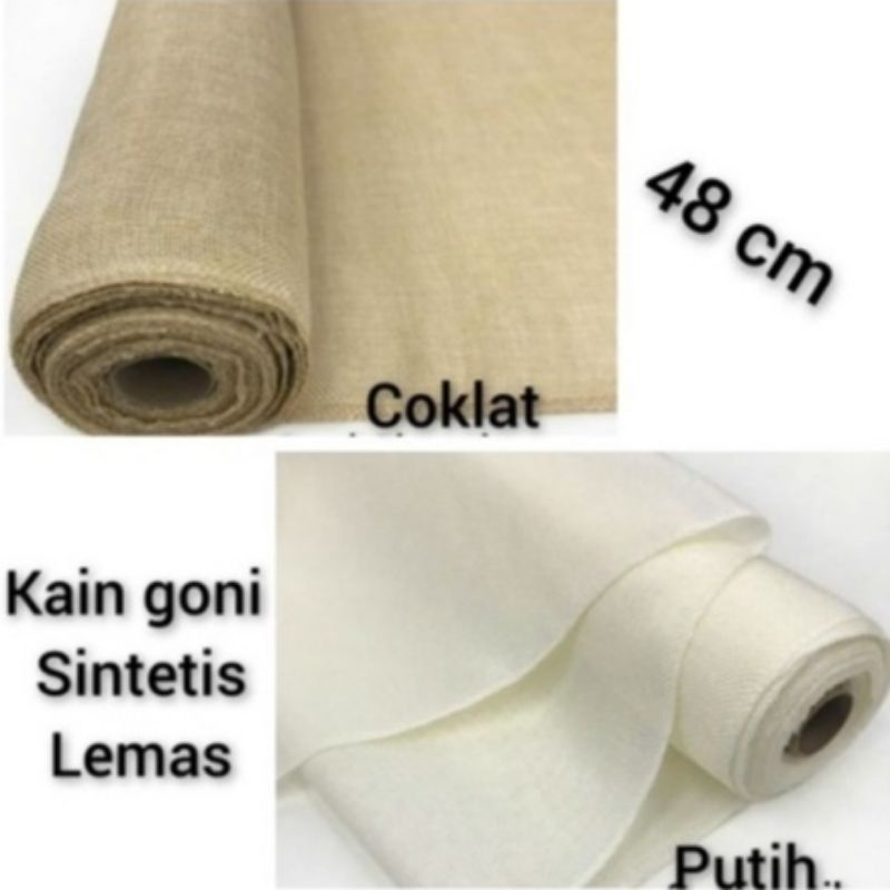 1 ROLL / 10 YARD | KAIN GONI LEMAS 2 WARNA | KAIN GONI SINTETIS LEMAS