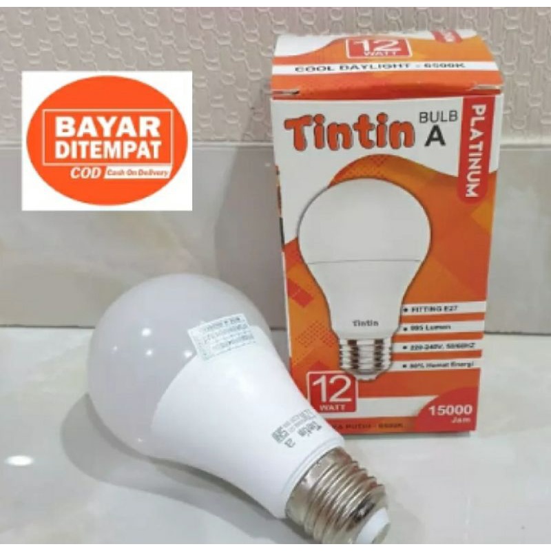 Led Tintin Platinum 12 watt ( Paket Grosir 10 pcs ) Lampu Led bulb/ bulat