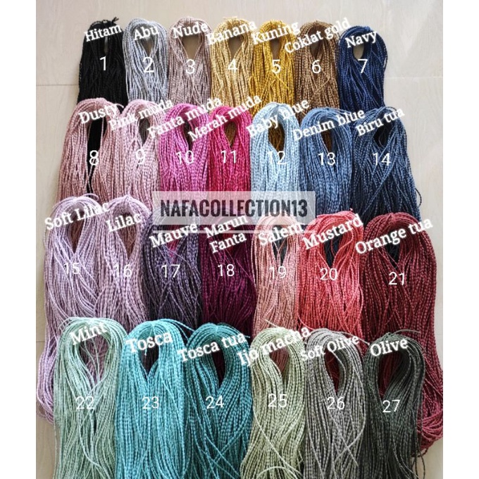 (1 yard)Tali Karet Gerigi / Tali karet curly/ Tali karet padi/ Tali karet Gembul/Tali karet Boba