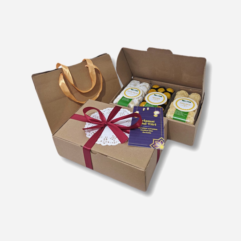 

Hampers ied mubarak lebaran Titiandfood|Parcel idul fitri|kue kering nastar kastengel putri salju