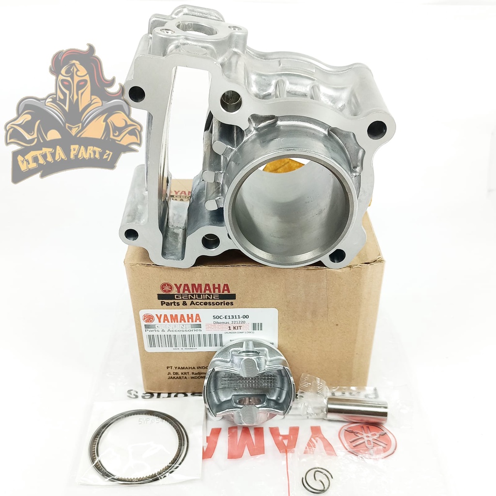 CYLINDER BLOK SEHER PISTON RING KOMPLIT YAMAHA 50C KUALITAS ASLI ORIGINAL YAMAHA YGP  PRESISI TINGGAL PASANG BAHAN BERKUALITAS DAN DIJAMIN AWET JUPITER MX 135 JUPITER MX NEW JUPITER MX LAMA OLD