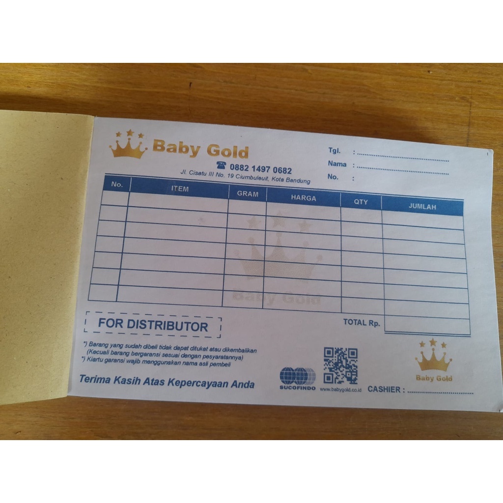 BABY GOLD Logam Mulia Emas Murni 0.001gr / 0.002 gr/ 0.005 gr-Nota 4 lembar