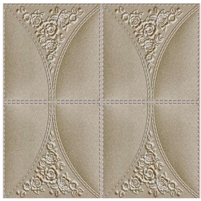 WALLPAPER 3D 70x70cm Motif Square Bali-SQUARE PERUNGGI