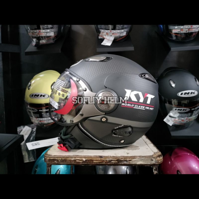 Jual HELM KYT ELSICO 3 BLACK DOFF GUNMETAL KYT HALF FACE Shopee