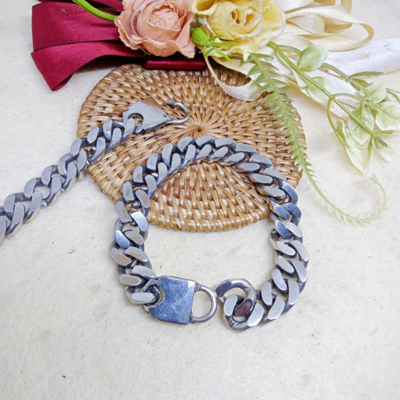 Gelang Rantai Monel Besar I gelang Rantai Pria I Gelang Anti karat
