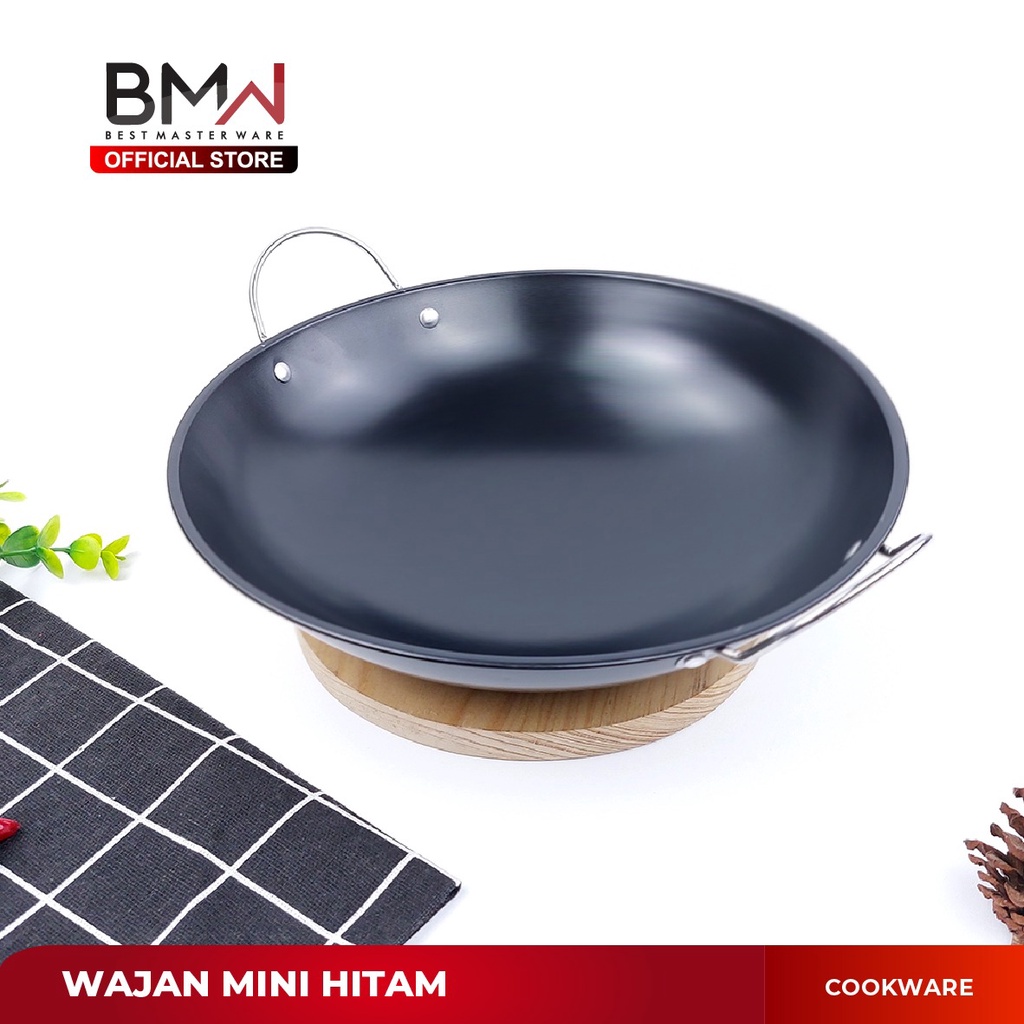 BMW Kitchenware - Wajan Mini Stainless Steel Penggorengan Kuali Mini Katel Bar Wajan Enamel Anti Kar