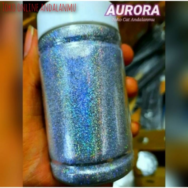 Gliter Serbuk Glitter Hologram Bubuk Pelangi Xiralic Rainbow untuk Campuran Cat