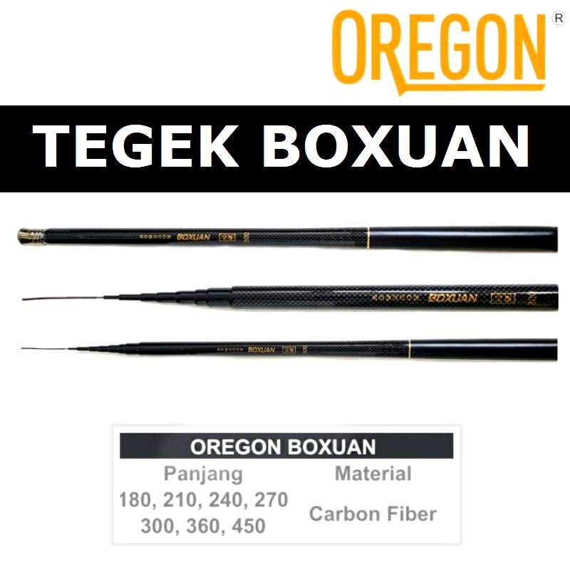 Joran Tegek oregon Boxuan 180 210 240 270 300 360 450 carbon kuat ruas penderk Power Fishing Tackle