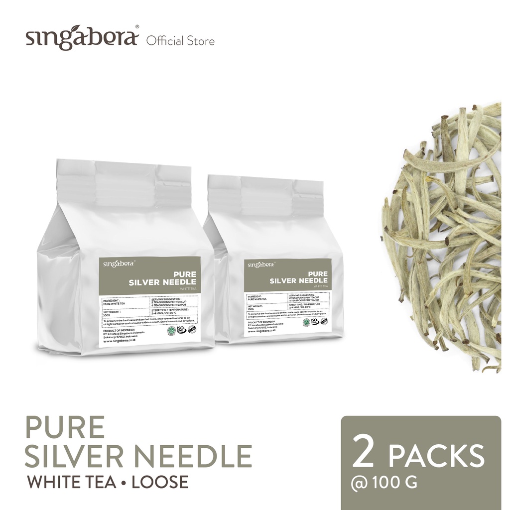 

Singabera Pure Silver Needle - White Tea / Teh Putih -2 packs @ 100g