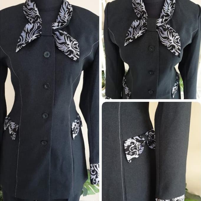 OUTWEAR-WANITA- BLAZER BATIK WANITA, JAS BATIK WANITA, BLAZER KANTOR BATIK, SETELAN -BLAZER.