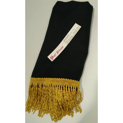 Panjang 3Meter Selendang Tari /Sampur tari (Lebar 36cm)-Hitam