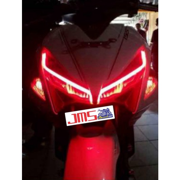 lampu alis led biru merah ungu putih ice blue 30/60 cm bulat universal beat vario aerox nmax pcx cbr r15