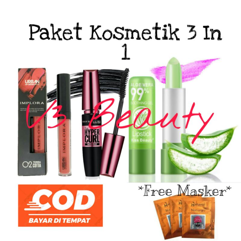 Pake Kosmetik Implora Super Set - 3 Ini 1 Paket Make Up Murah Lengkap